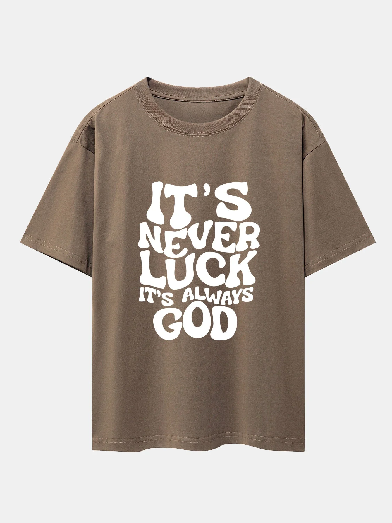 Dolores® | God Slogan Print Drop Shoulder Oversize T-Shirt - Image 5