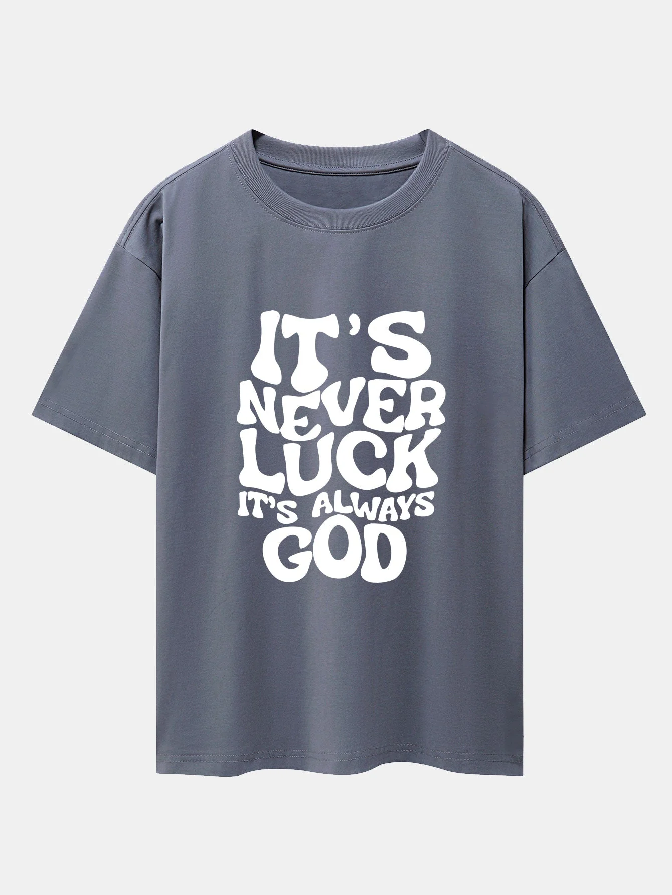 Dolores® | God Slogan Print Drop Shoulder Oversize T-Shirt - Image 6