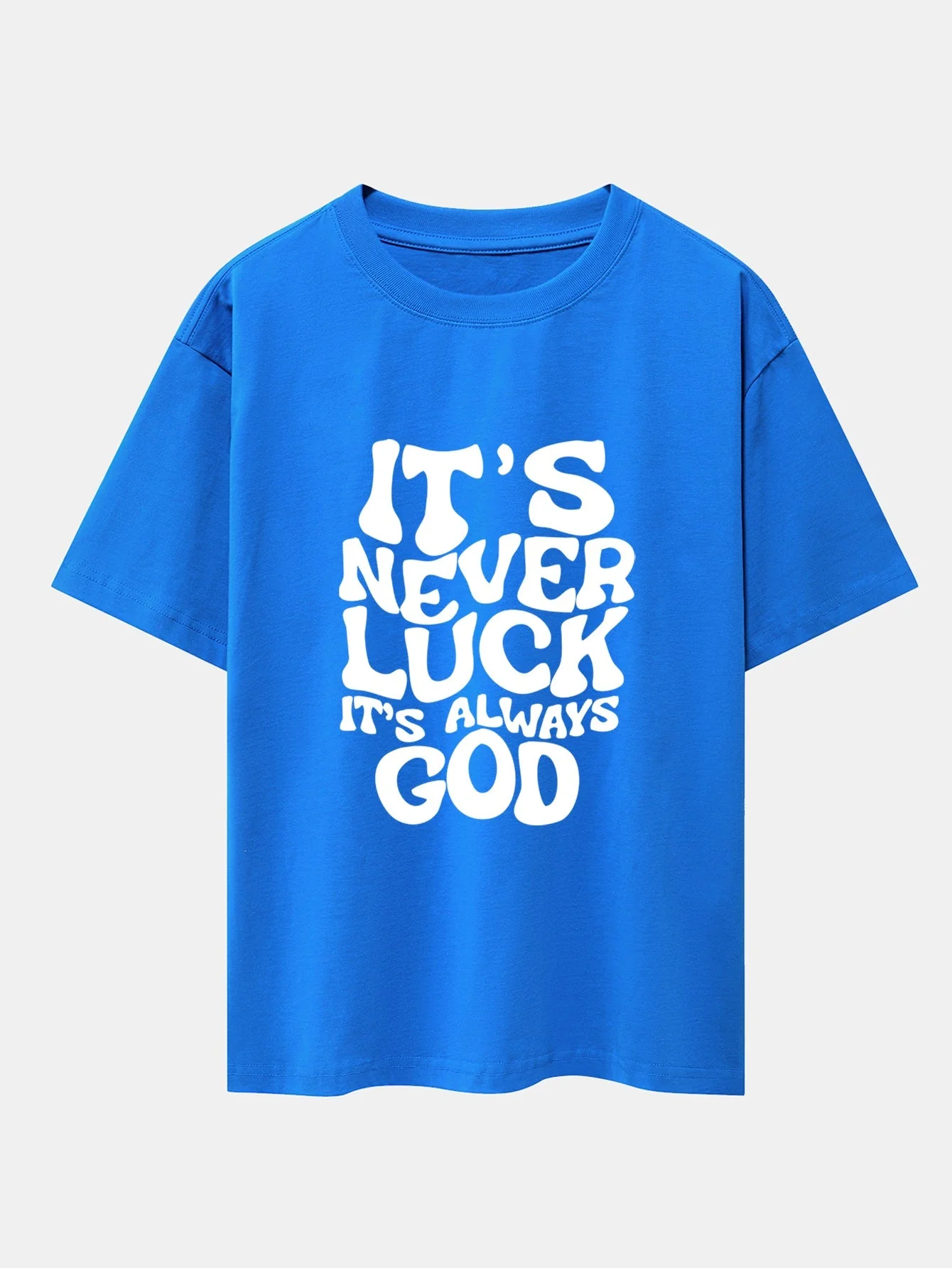 Dolores® | God Slogan Print Drop Shoulder Oversize T-Shirt - Image 7