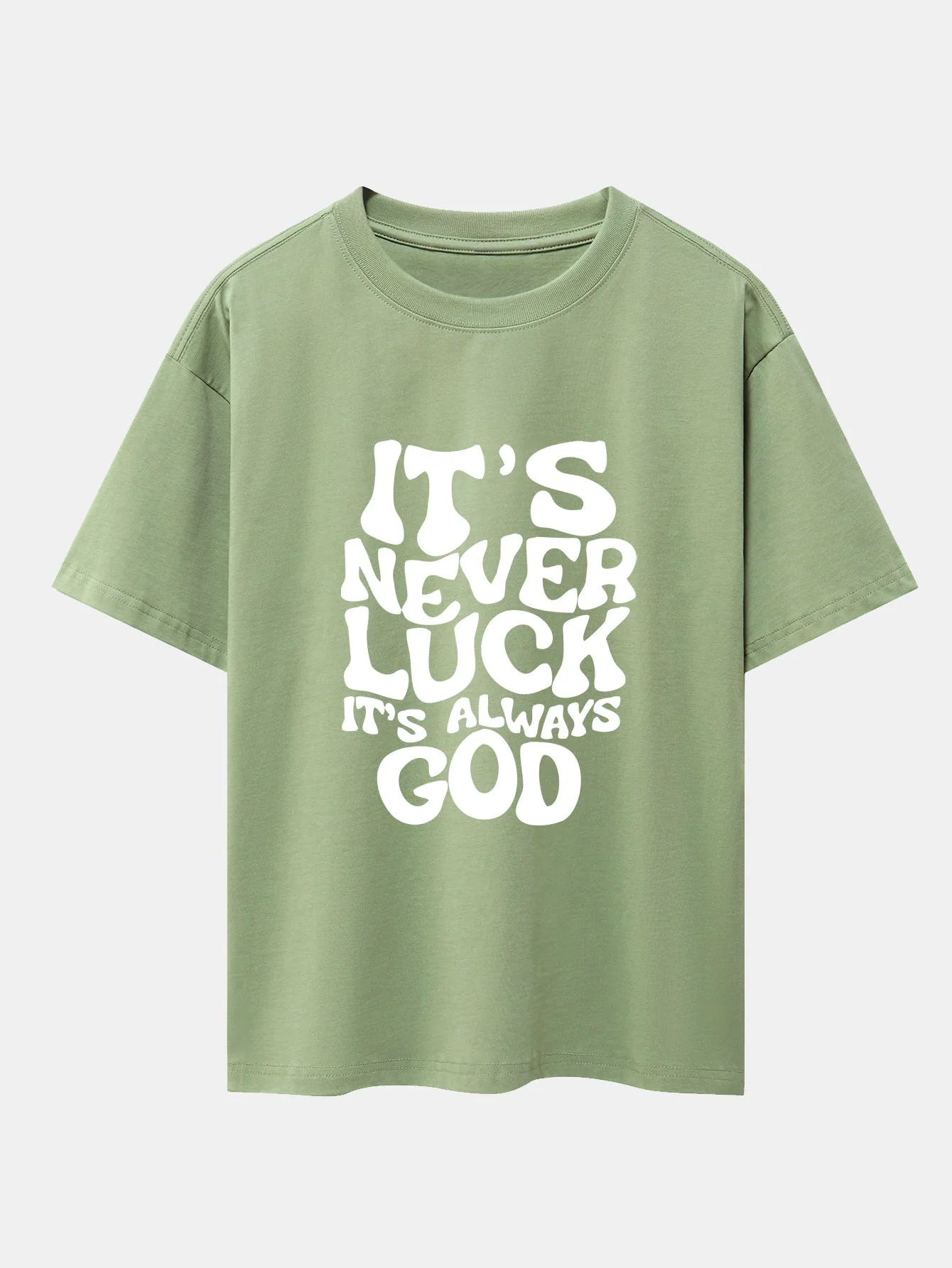 Dolores® | God Slogan Print Drop Shoulder Oversize T-Shirt - Image 8