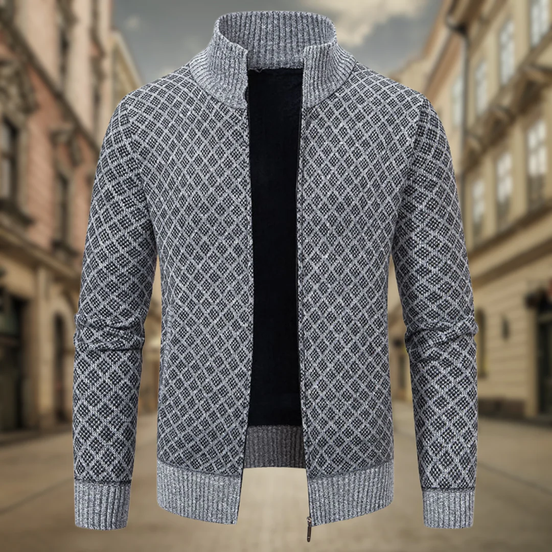 Dolores® | Men's Cardigan With Zip - Image 2