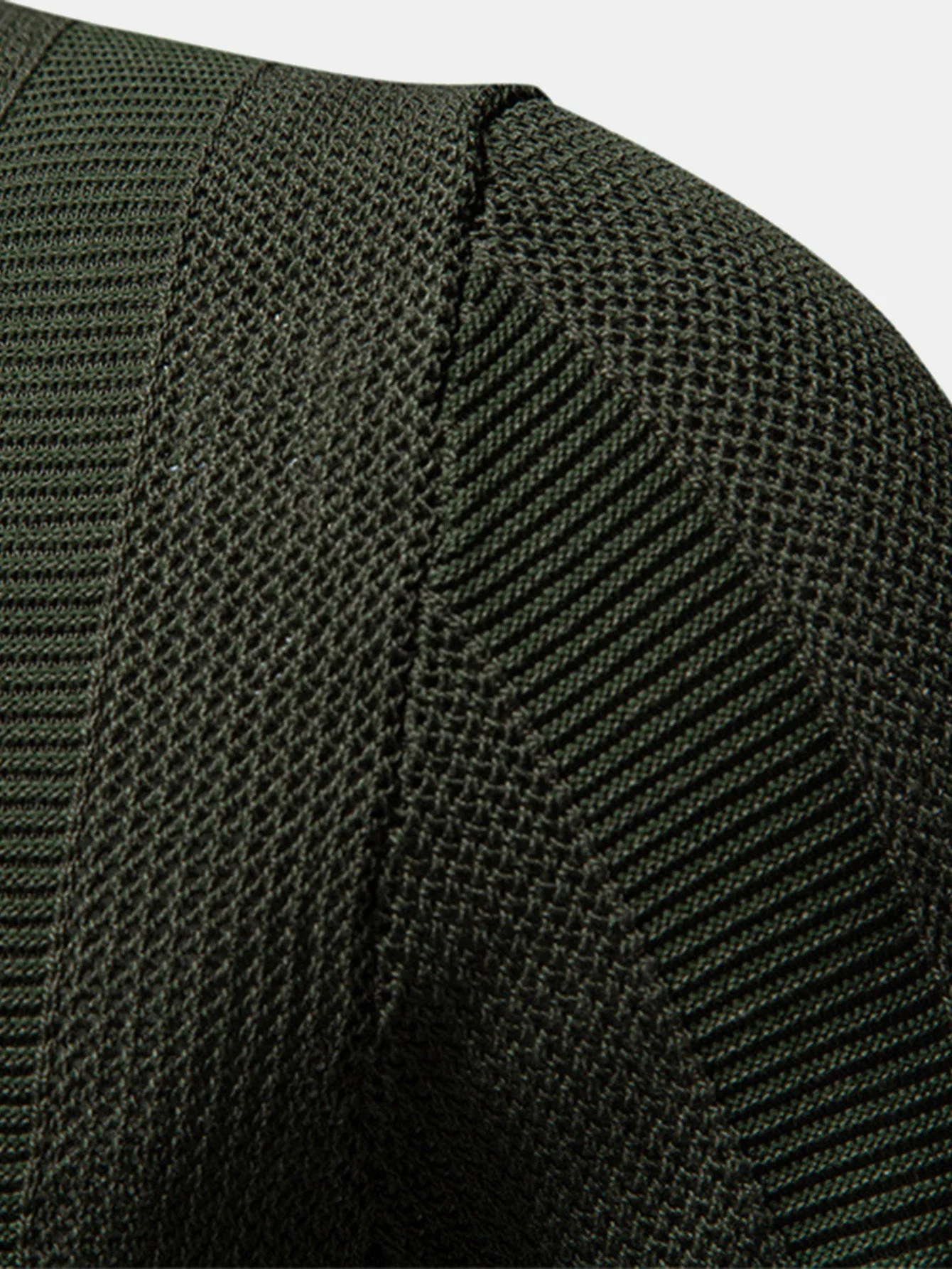 Dominic | Stripe Hollow Knit V Neck Polo Shirt - Image 6