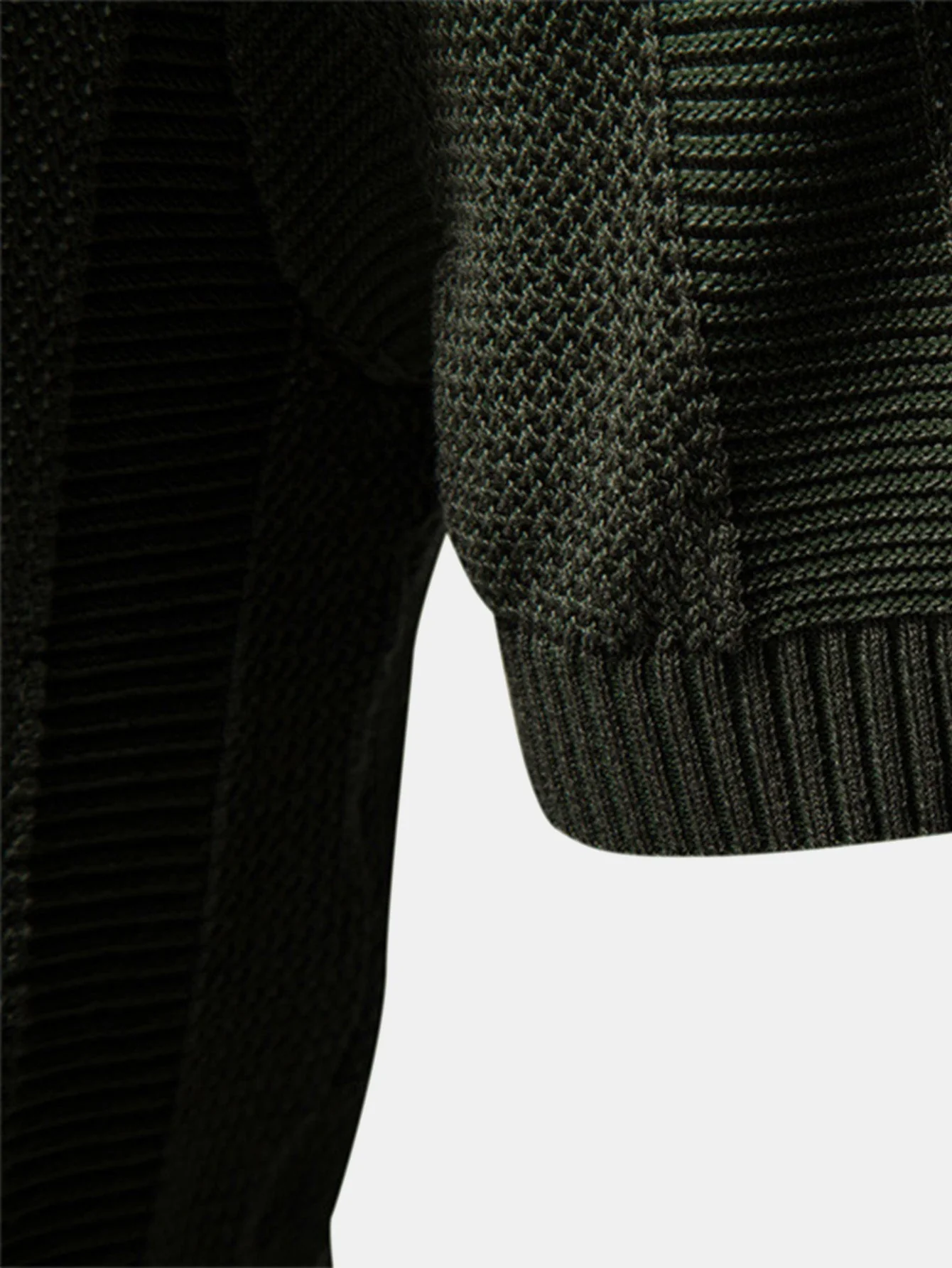 Dominic | Stripe Hollow Knit V Neck Polo Shirt - Image 7