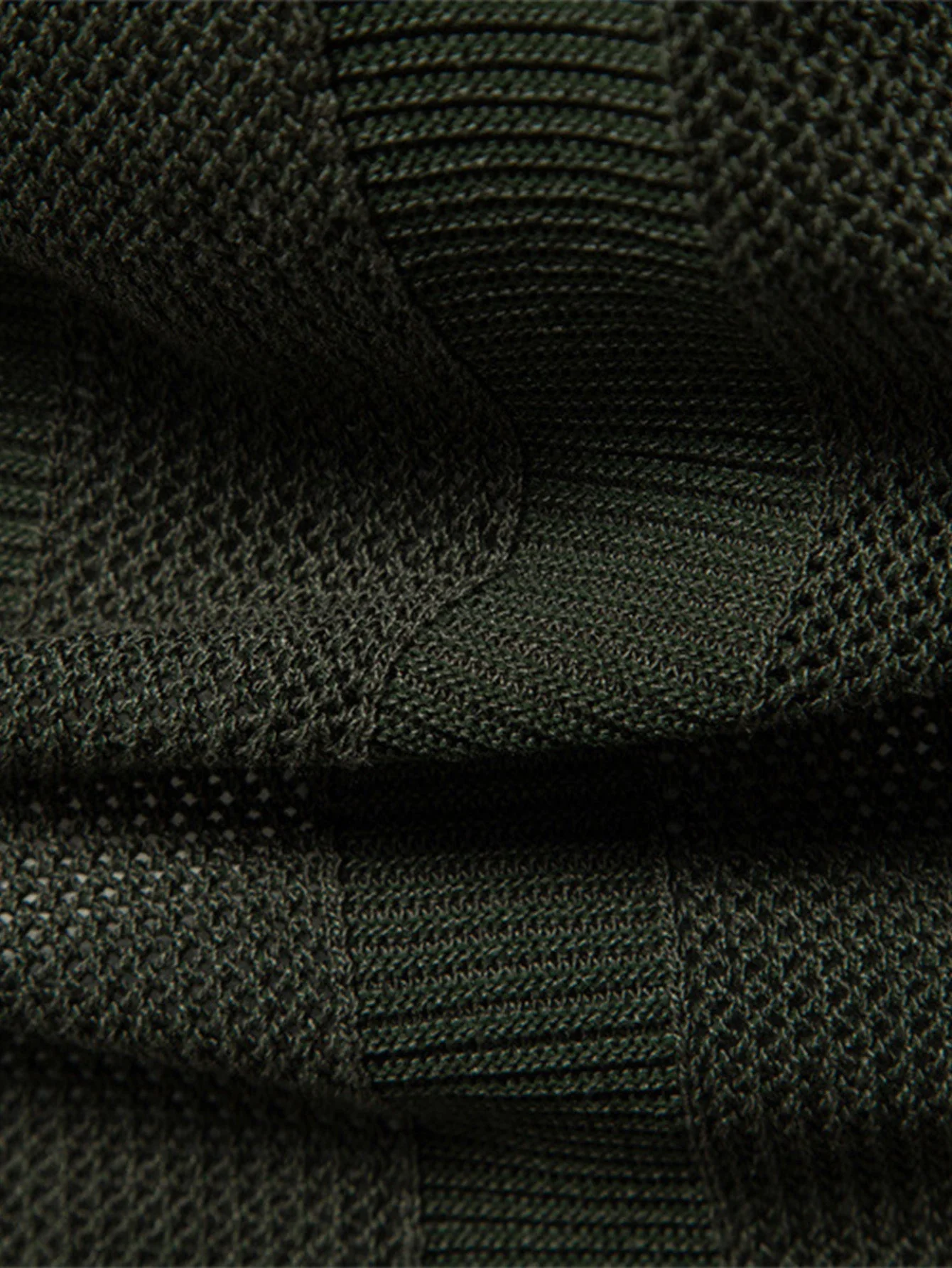 Dominic | Stripe Hollow Knit V Neck Polo Shirt - Image 8