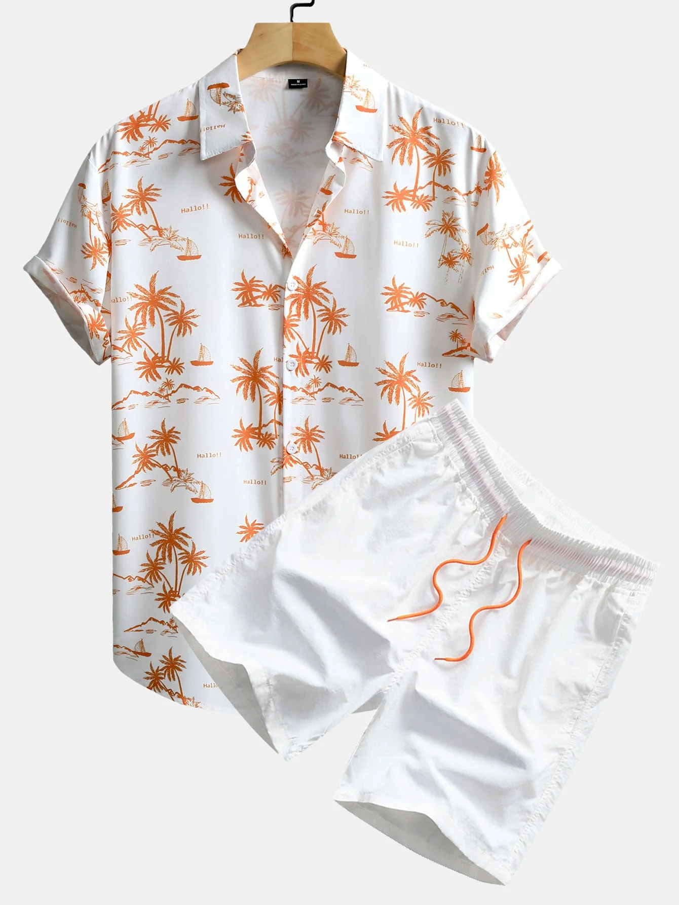 Donald® | Palm Tree Print Button Up Shirt & Swim Shorts - Image 2