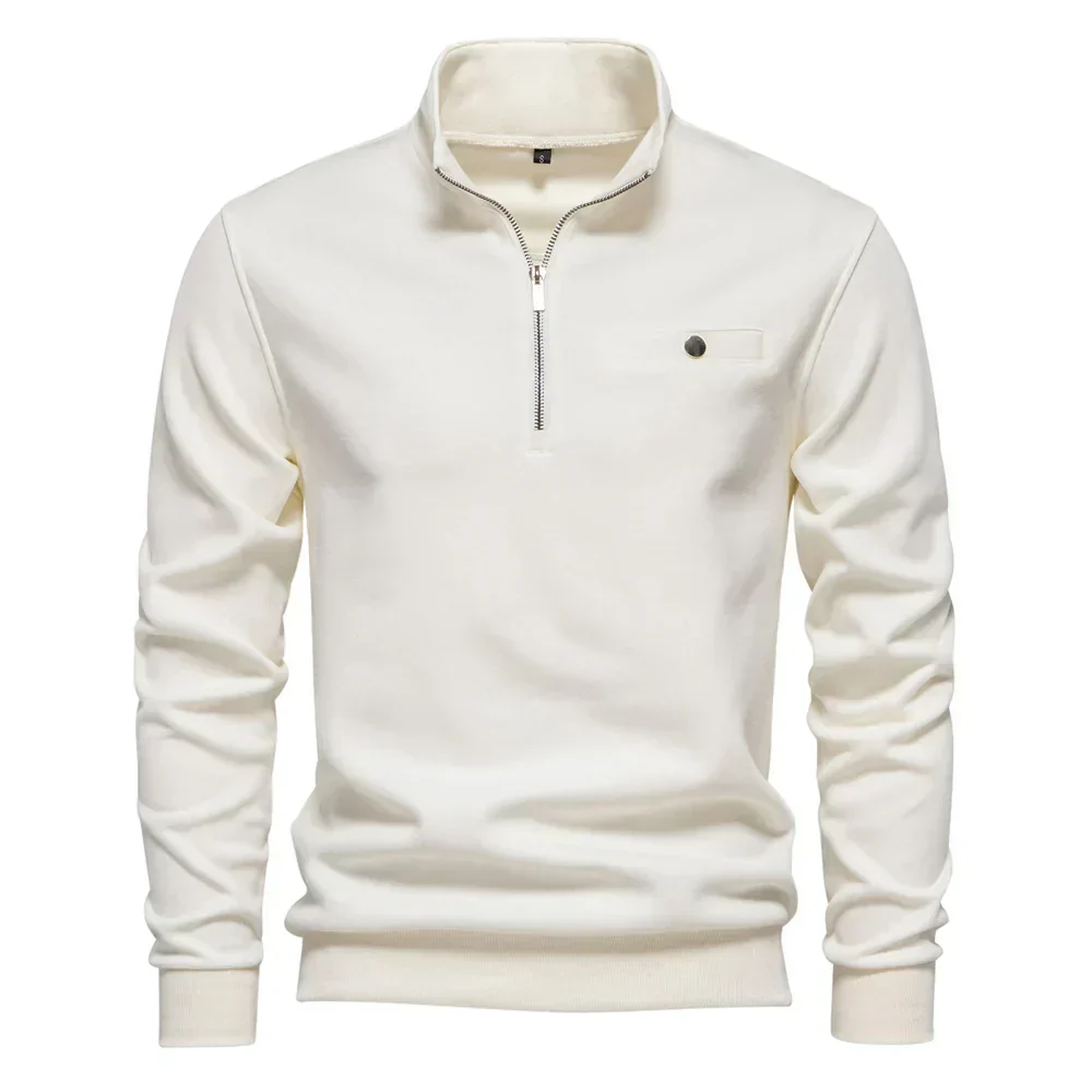 Donato® | Lightweight Zip-Neck Sweater With Social Pocket - Image 2