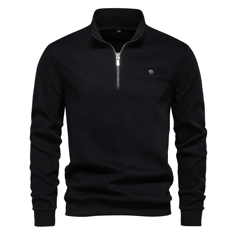 Donato® | Lightweight Zip-Neck Sweater With Social Pocket - Image 6