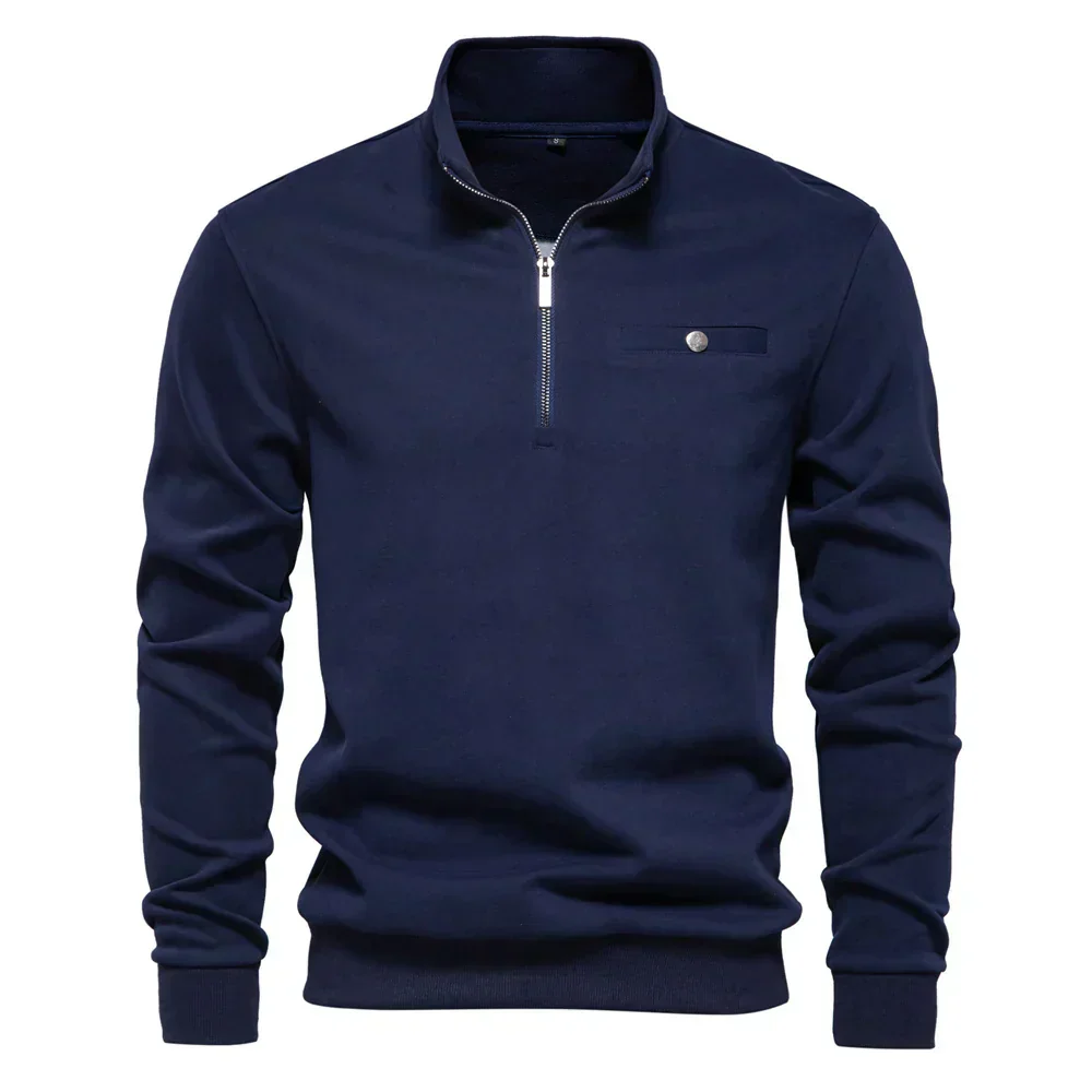Donato® | Lightweight Zip-Neck Sweater With Social Pocket - Image 7