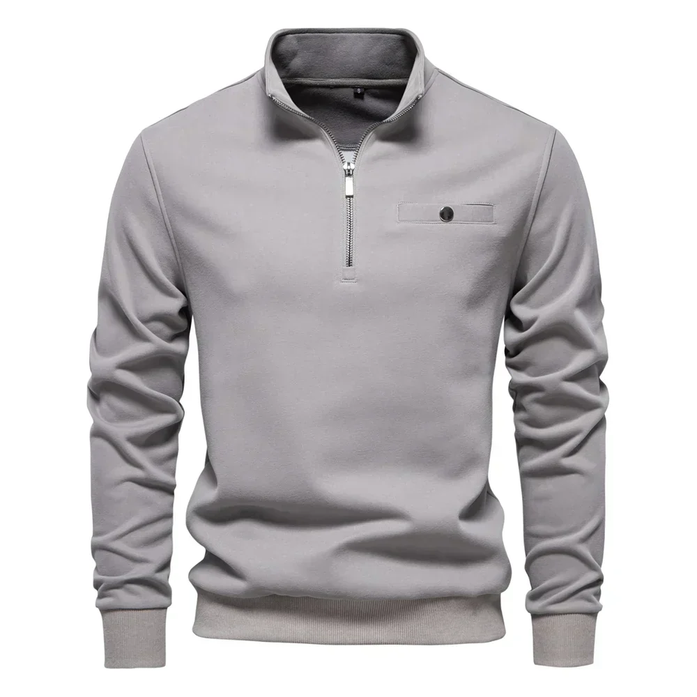 Donato® | Lightweight Zip-Neck Sweater With Social Pocket - Image 8