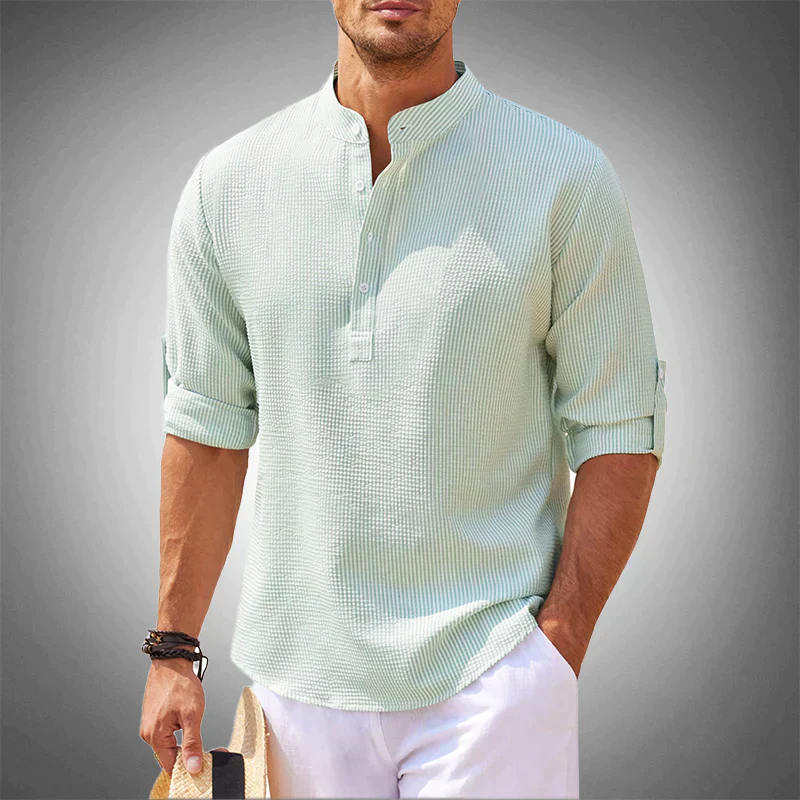 Donovan® | Long Sleeve Linen Polo - Image 5
