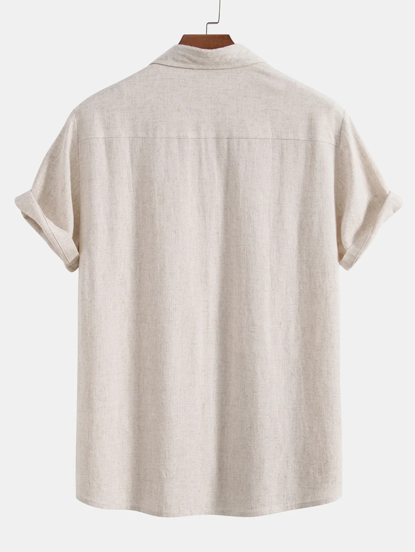 Dorian® | Linen Rayon Blend Button Up Shirt & Wrinkle Textured Straight Leg Pants - Image 11
