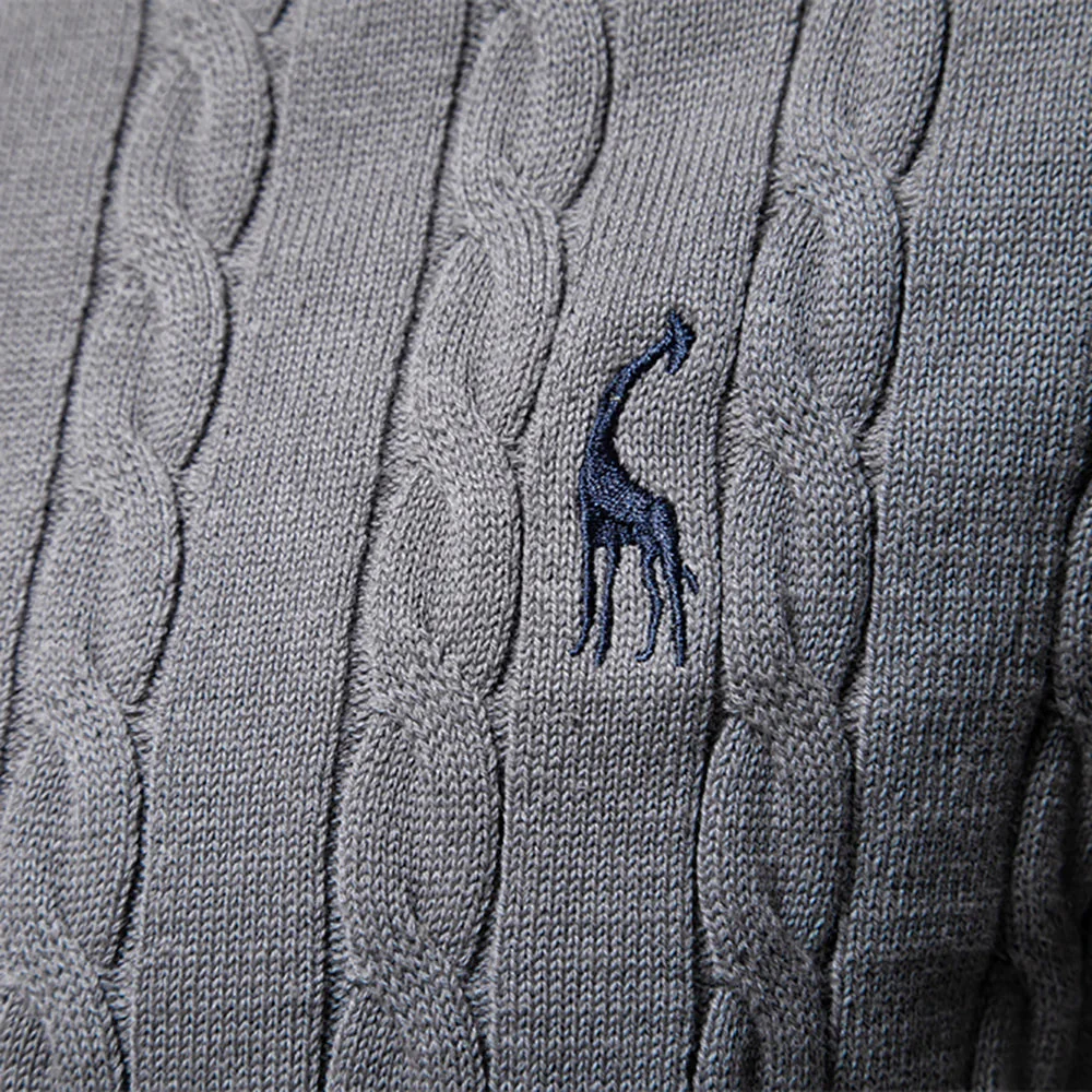 Doroteo® | Knitted Sweater With Giraffe Embroidery - Image 3