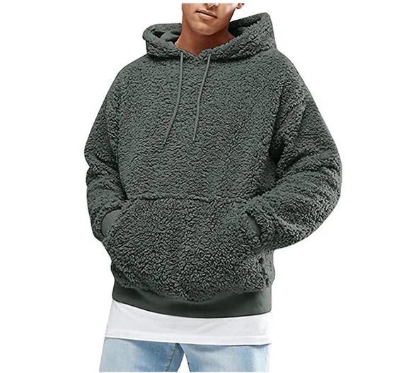 Dougal® | Warm Fluffy Teddy Hoodie For Men - Image 6