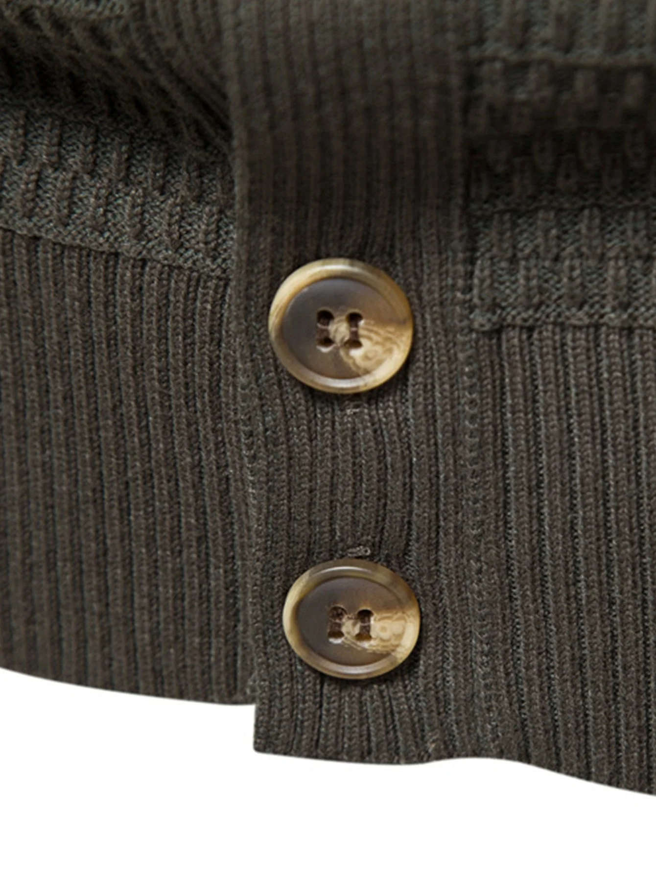 Dov® | Textured Stand Collar Button Up Sweater - Image 11