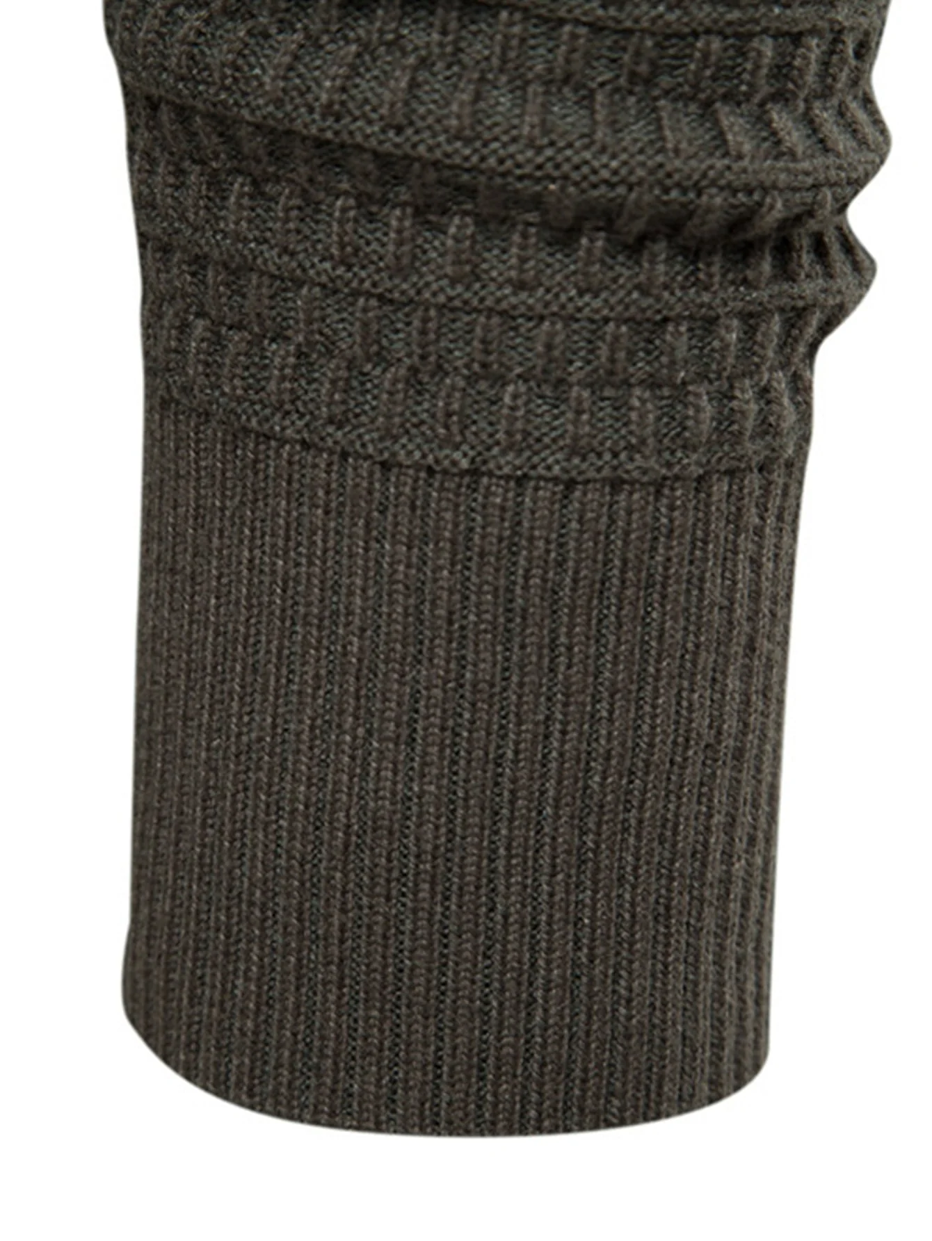 Dov® | Textured Stand Collar Button Up Sweater - Image 3