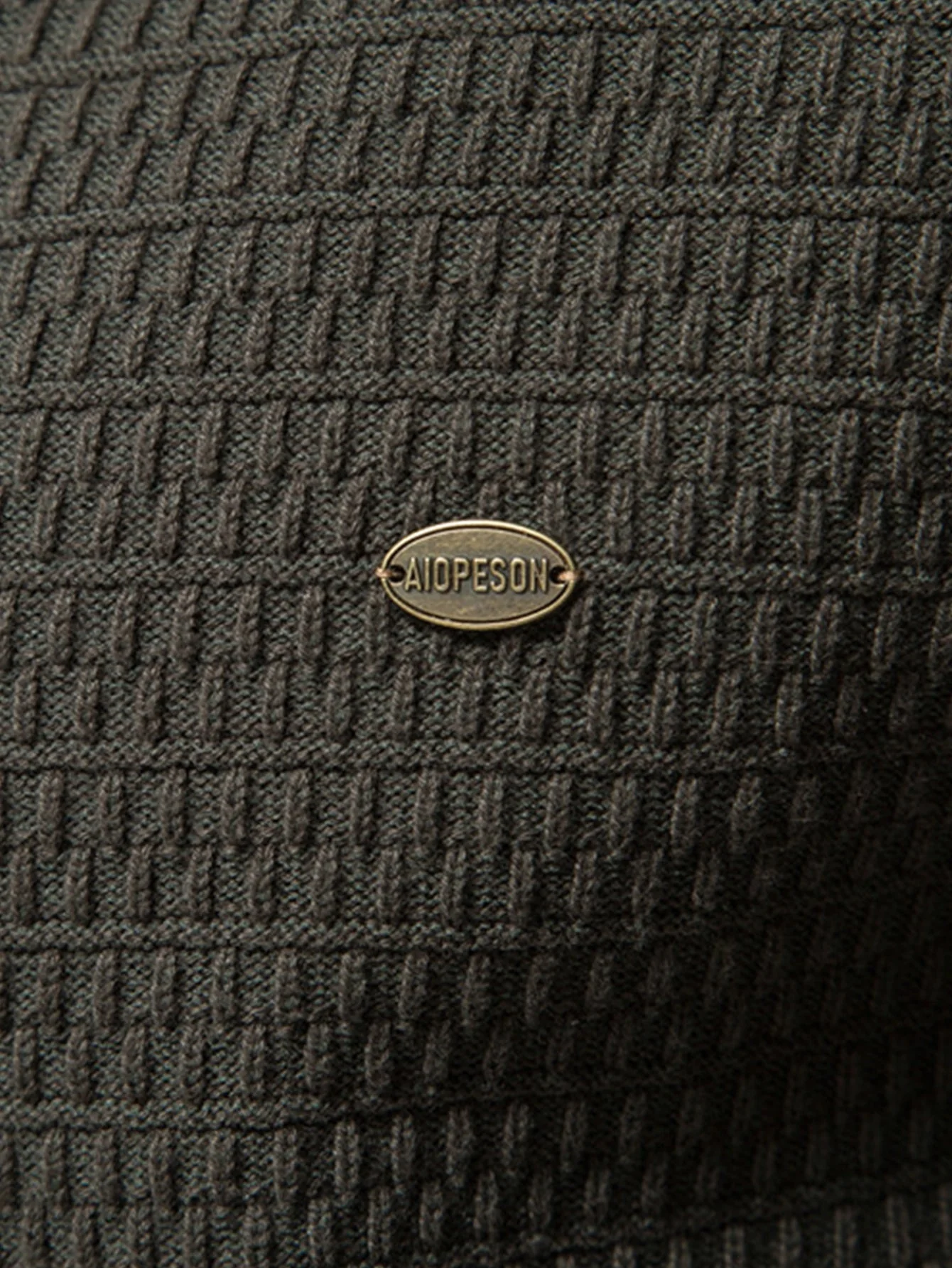 Dov® | Textured Stand Collar Button Up Sweater - Image 9