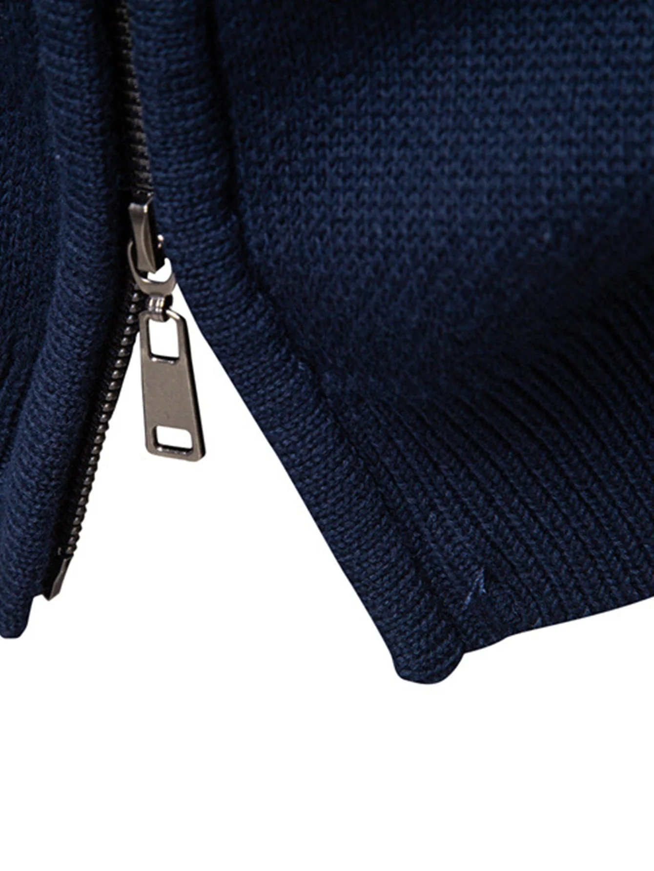 Drago® | Geometry Jacquard Zipper Stand Collar Sweater - Image 2