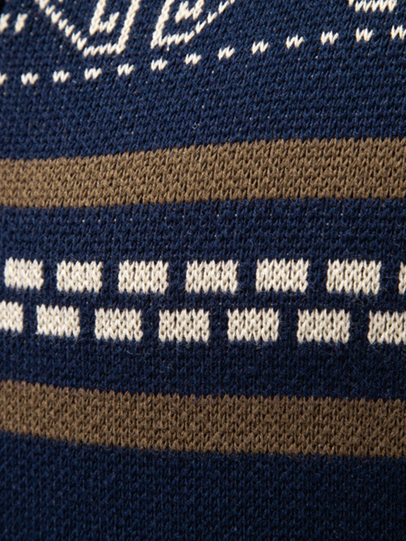 Drago® | Geometry Jacquard Zipper Stand Collar Sweater - Image 9