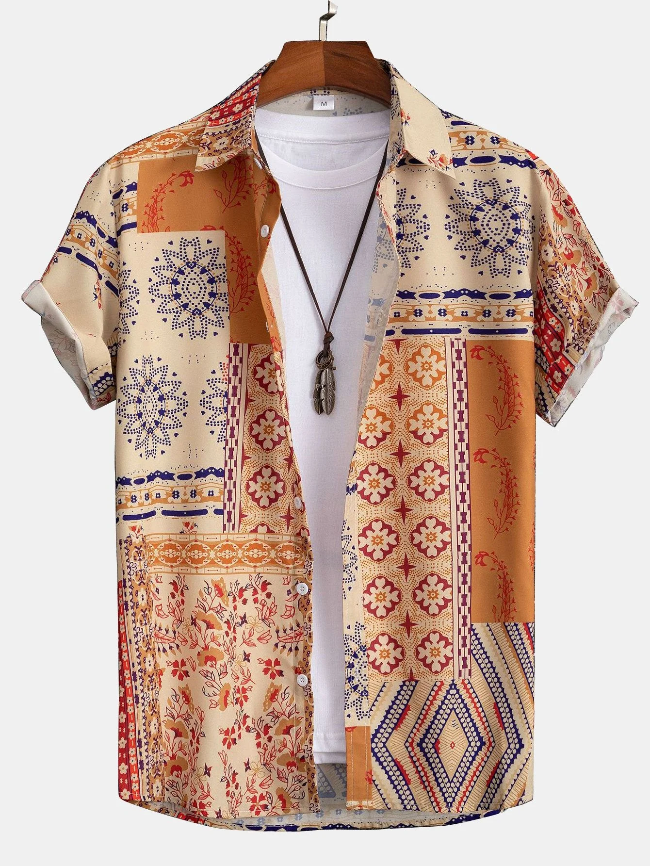 Drake® | Scarf Print Button Up Shirt - Image 5