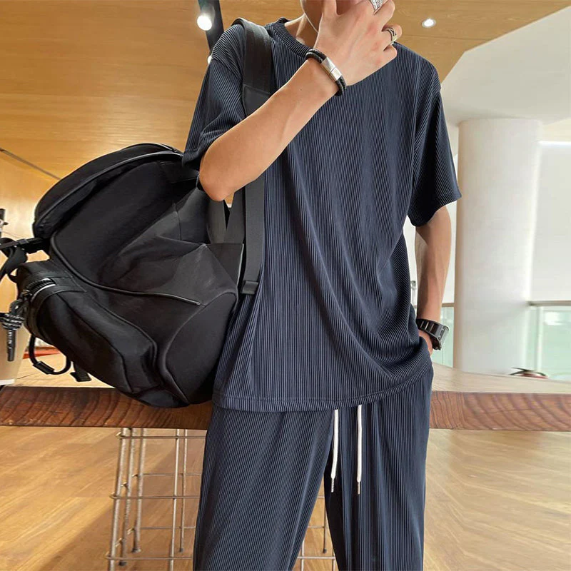 Draven® | Men'S Casual Ice Silk 2-Piece Set - Image 4