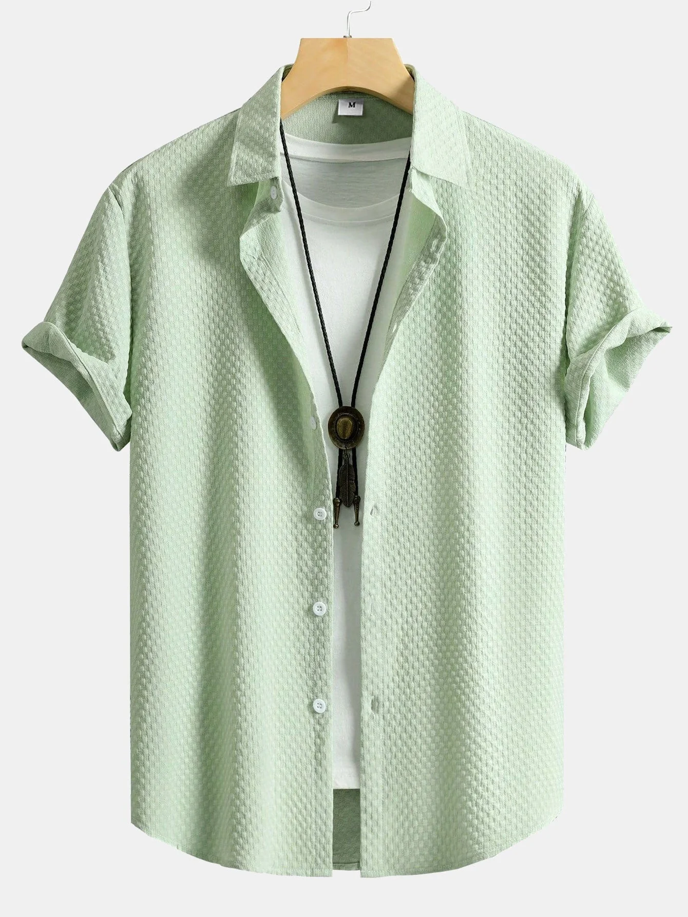 Drew® | Checkerboard Jacquard Button Up Shirt - Image 2