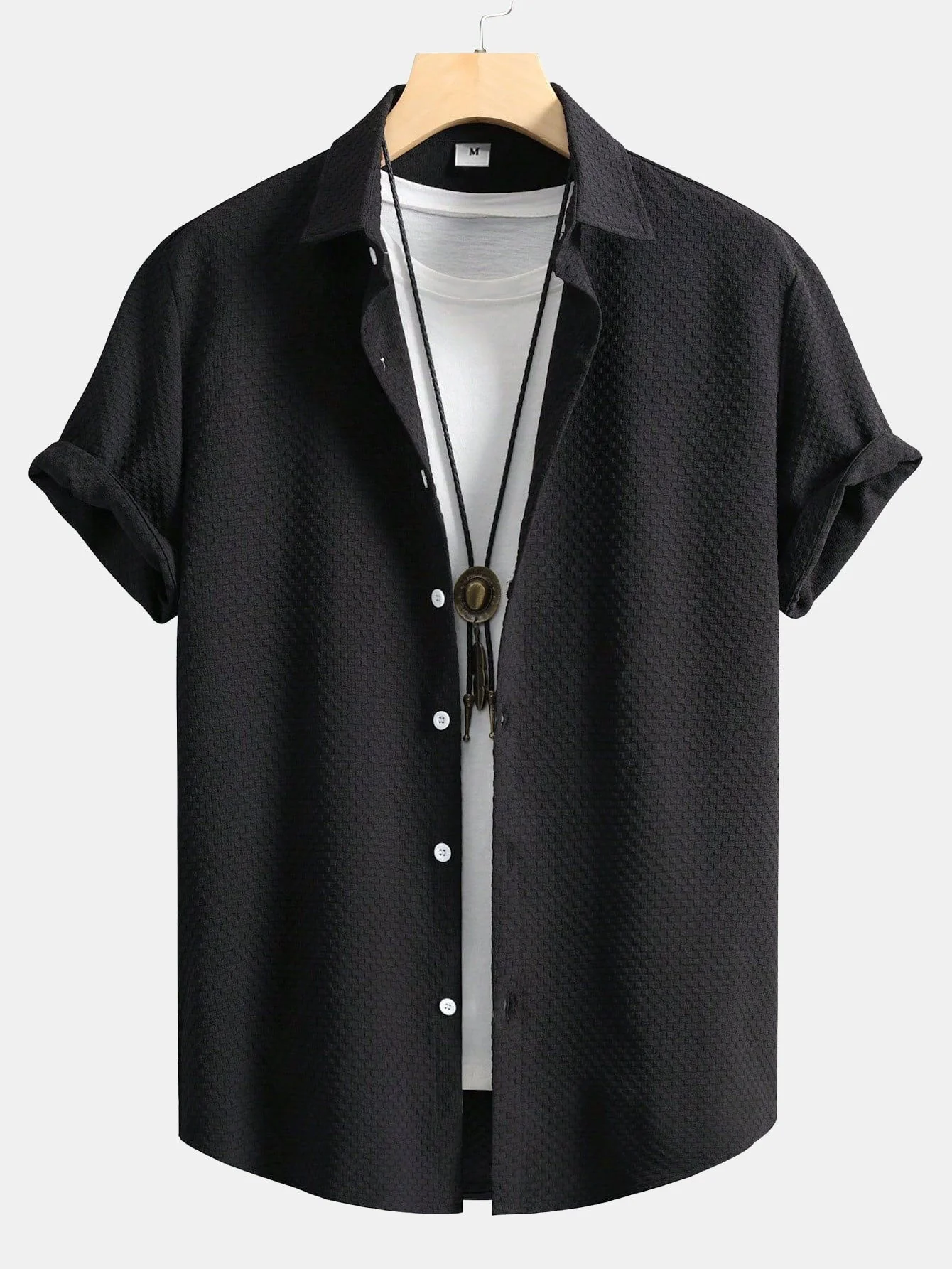 Drew® | Checkerboard Jacquard Button Up Shirt - Image 3