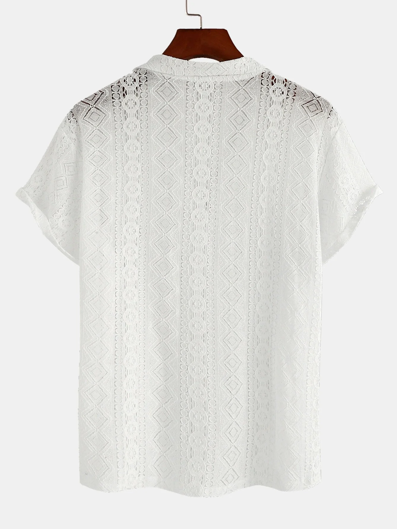 Drew® | Cuban Shirt With Geometric Texture - Image 2