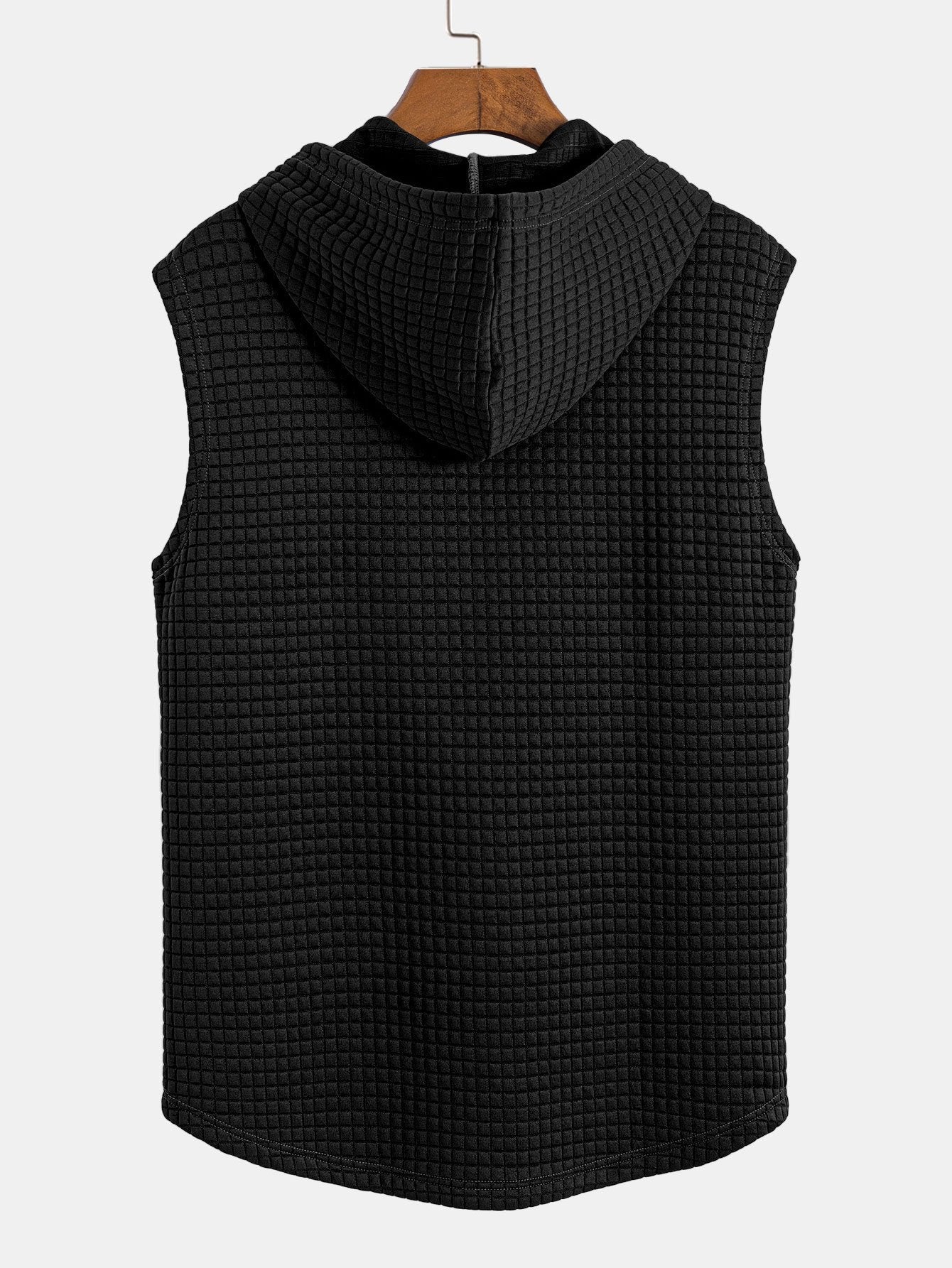 Drew® | Sleeveless Waffle Hooded Vest - Image 2