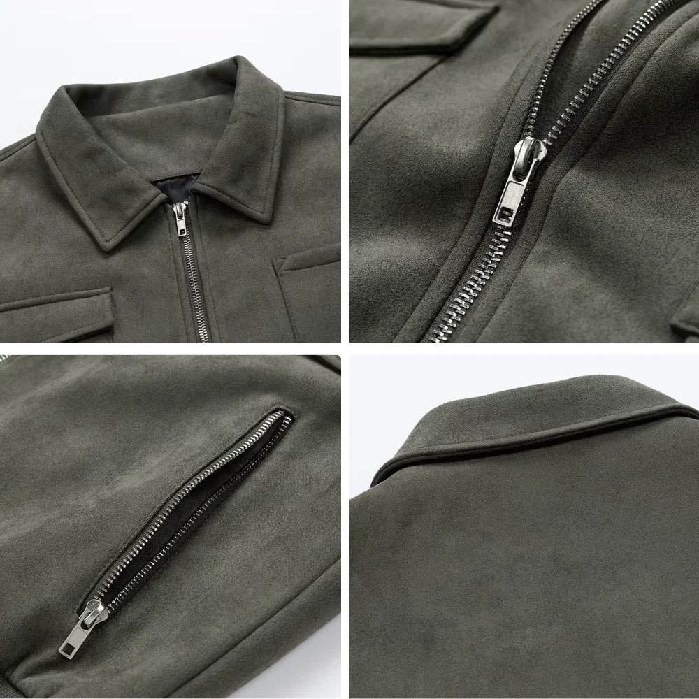 Drew | Carter Suede Cargo Jacket - Image 4