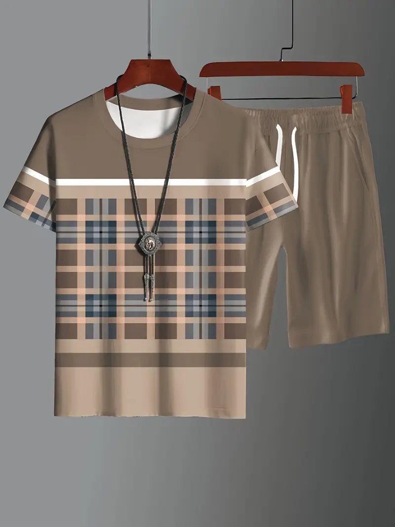 Drystan® | 2 Piece Color Block Short Sleeve T-Shirt And Drawstring Shorts - Image 3