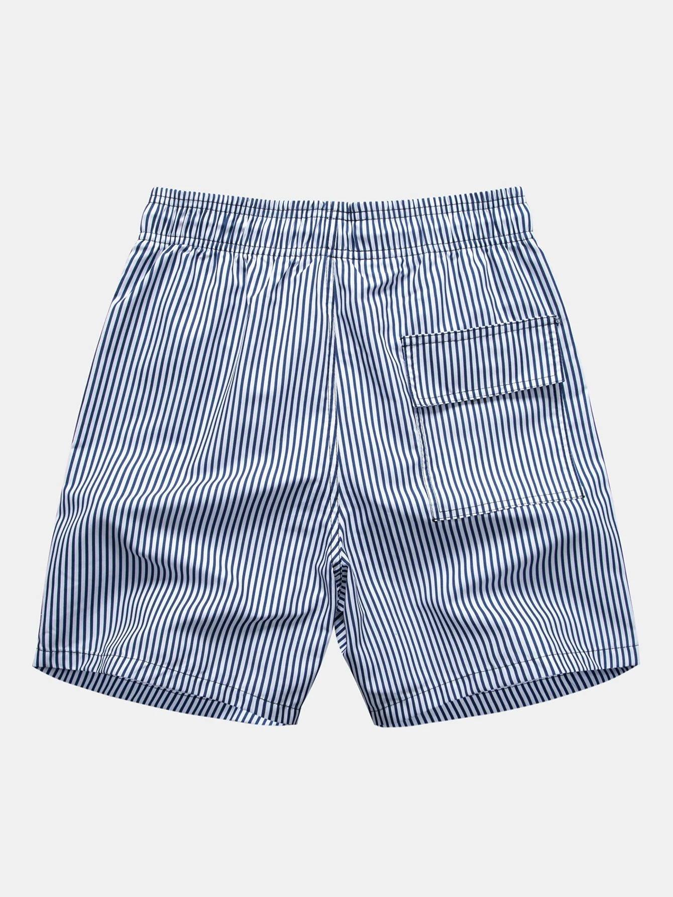 Duncan® | Palm Tree Print Button Up Shirt & Stripe Print Swim Shorts - Image 6