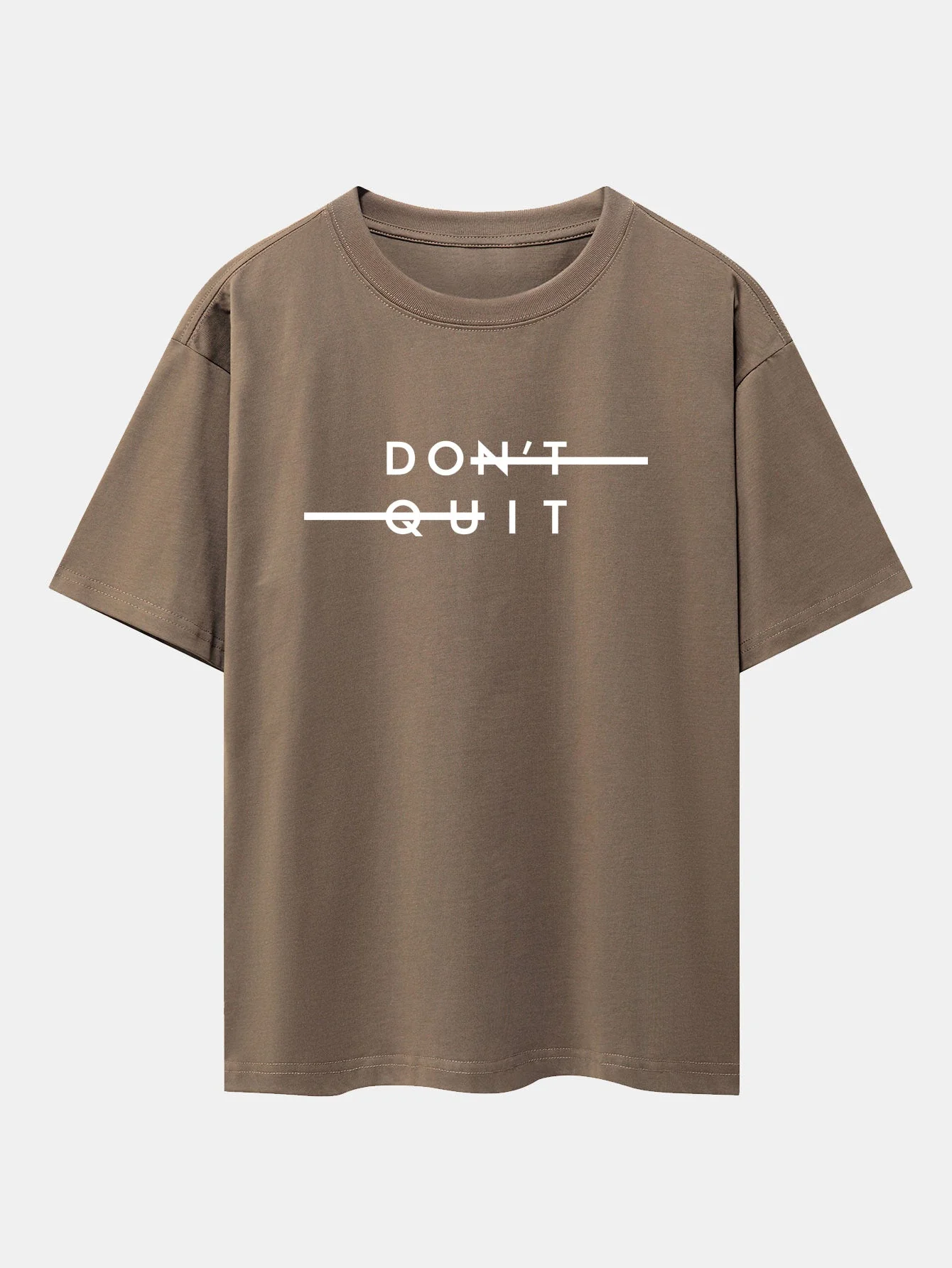 Dustin® | Don'T Quit Print Drop Shoulder Oversize T-Shirt - Image 5