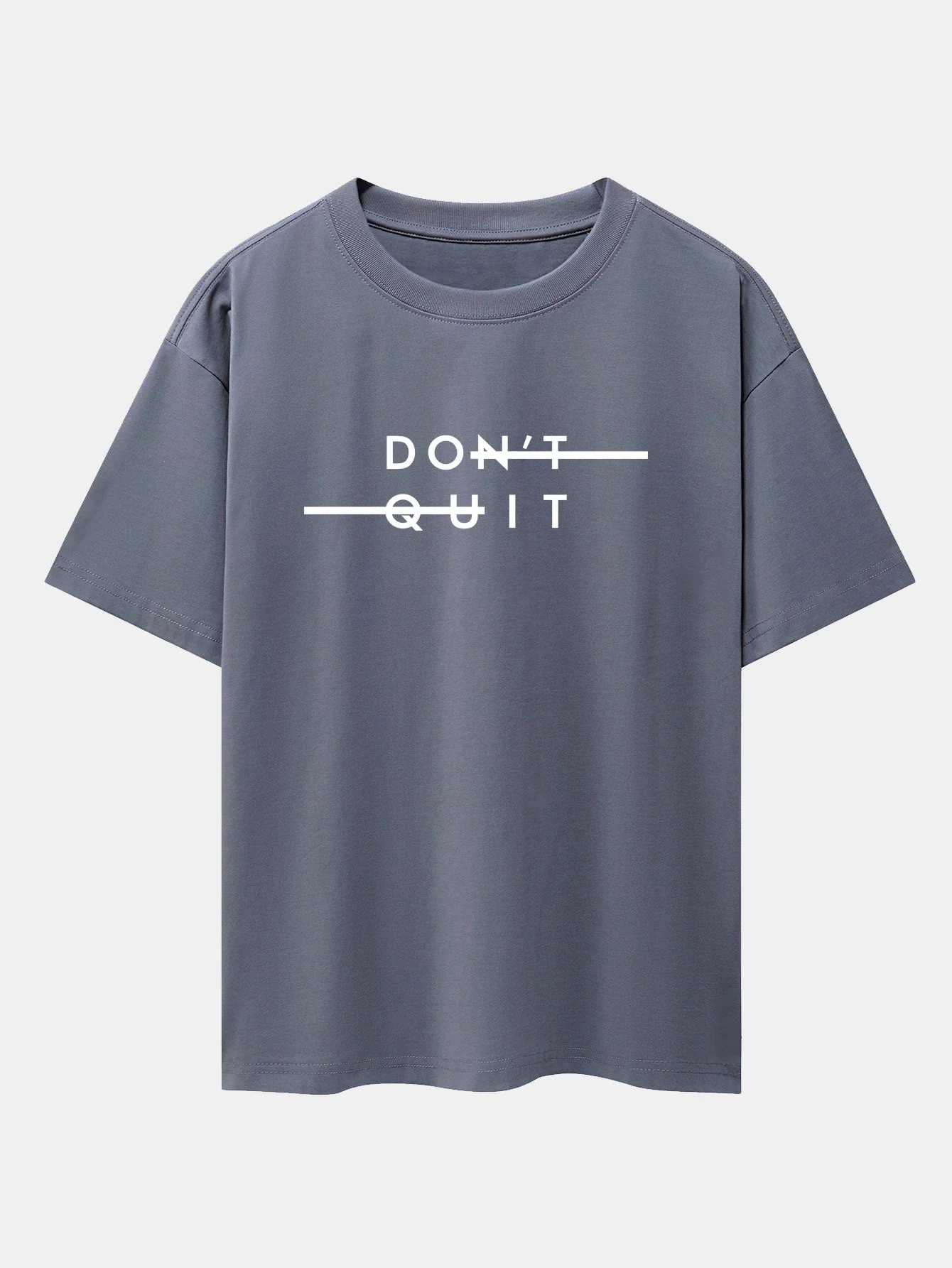 Dustin® | Don'T Quit Print Drop Shoulder Oversize T-Shirt - Image 6