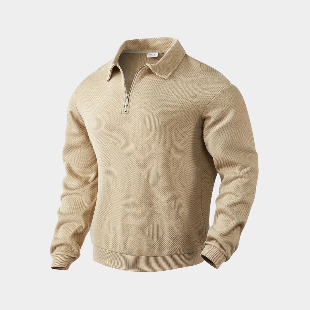Dylan® | Vintage Zip-Up Sweater With Geometric Pattern - Image 2