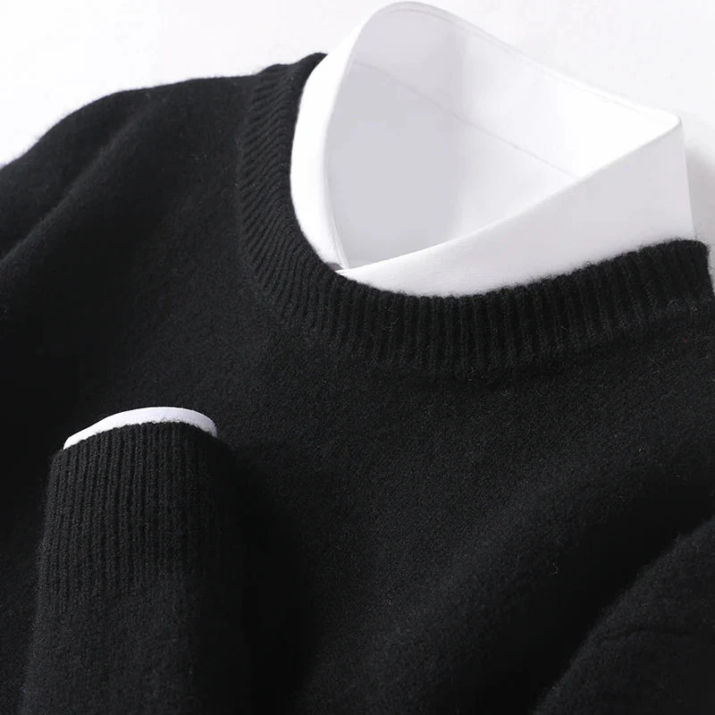 Eamon® | Wool Sweater With O-Neck - Image 10