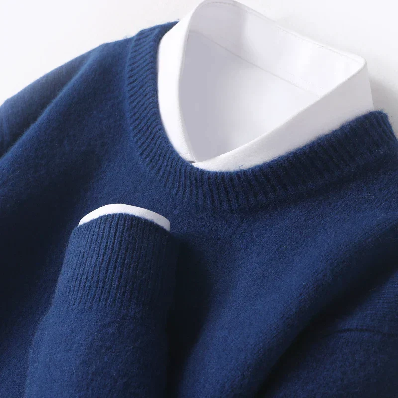 Eamon® | Wool Sweater With O-Neck - Image 12
