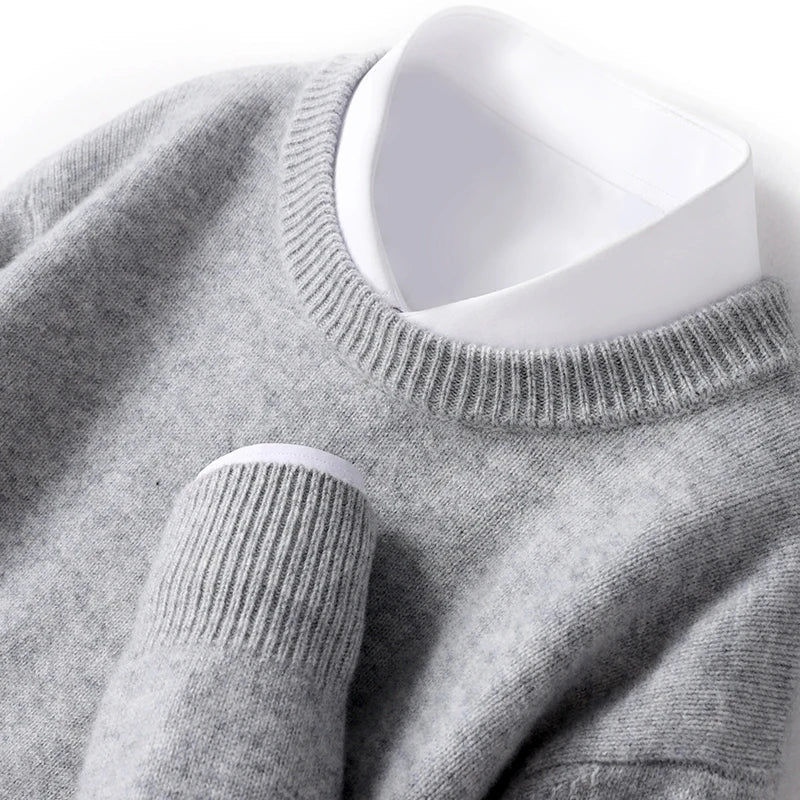 Eamon® | Wool Sweater With O-Neck - Image 13
