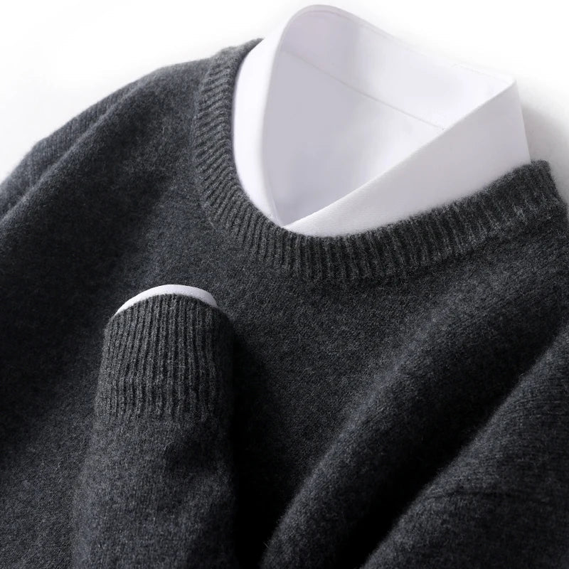 Eamon® | Wool Sweater With O-Neck - Image 14