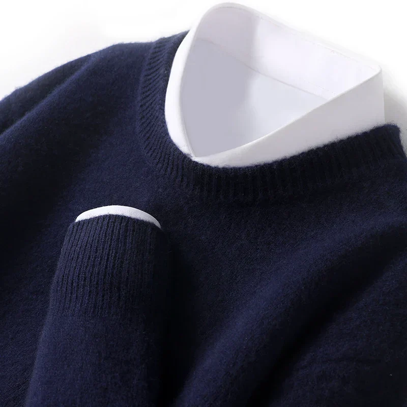 Eamon® | Wool Sweater With O-Neck - Image 17