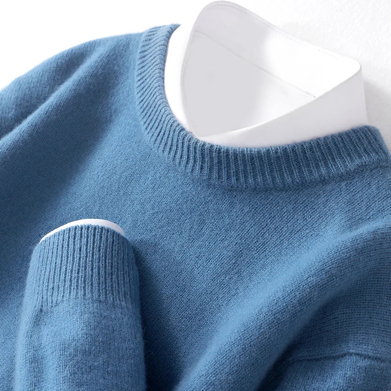 Eamon® | Wool Sweater With O-Neck - Image 2
