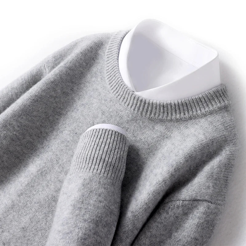 Eamon® | Wool Sweater With O-Neck - Image 4