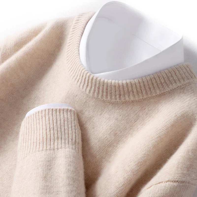 Eamon® | Wool Sweater With O-Neck - Image 9