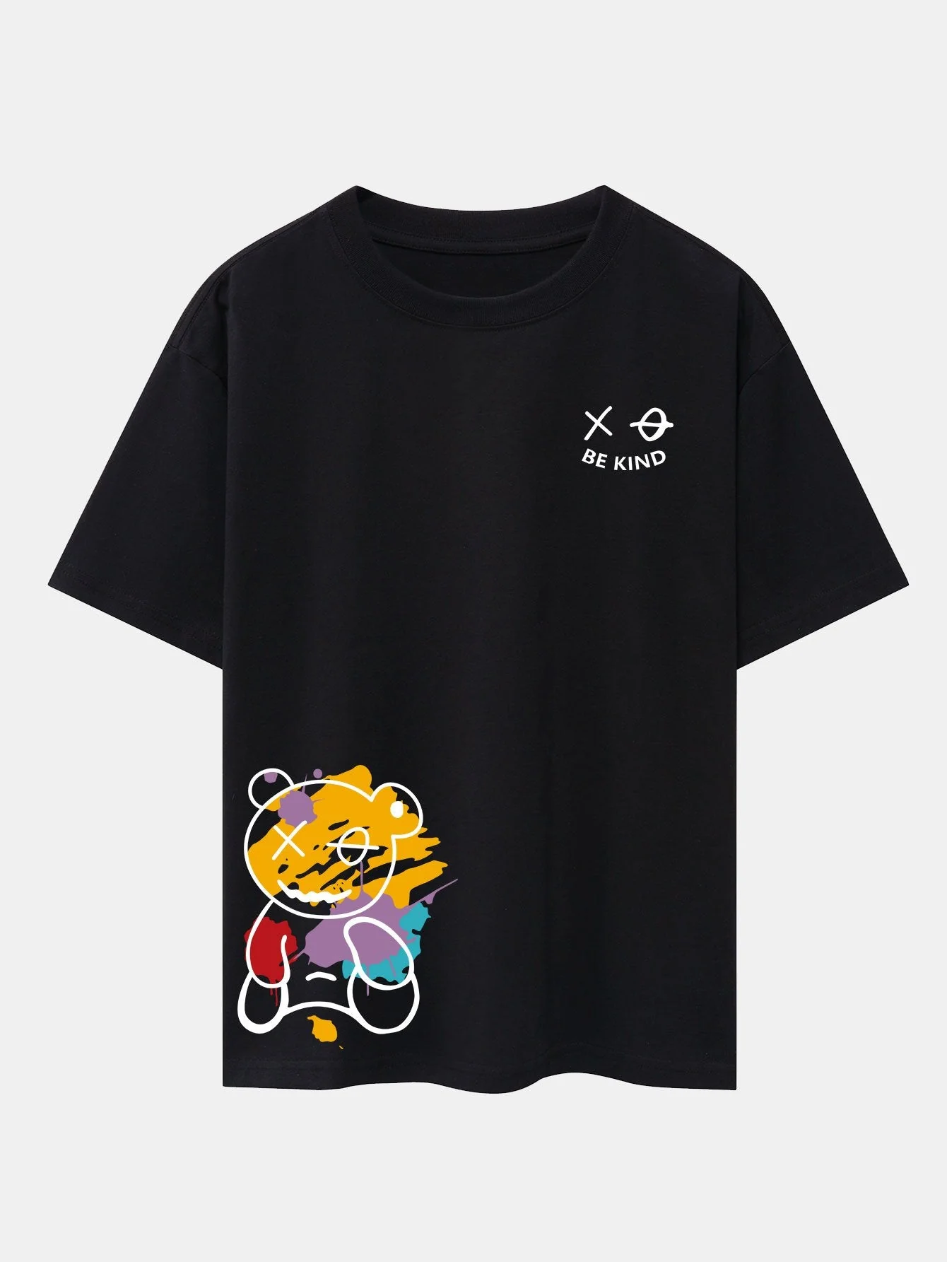 Earl® | Graffiti Bear Print Drop Shoulder Oversize T-Shirt - Image 3