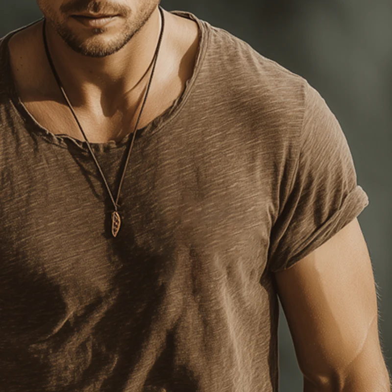 Earl | Men'S Retro Casual Cotton Round Neck Short Sleeve T-Shirt - Image 3