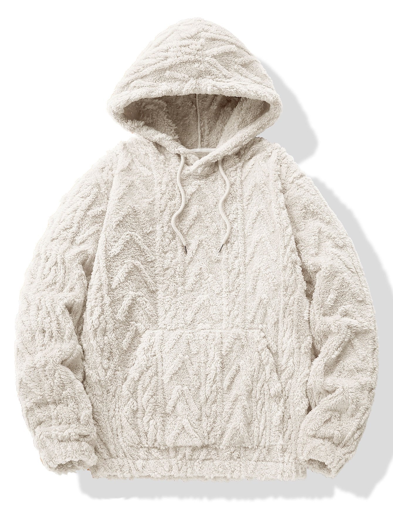 Easton | Geometric Jacquard Teddy Hoodie - Image 4
