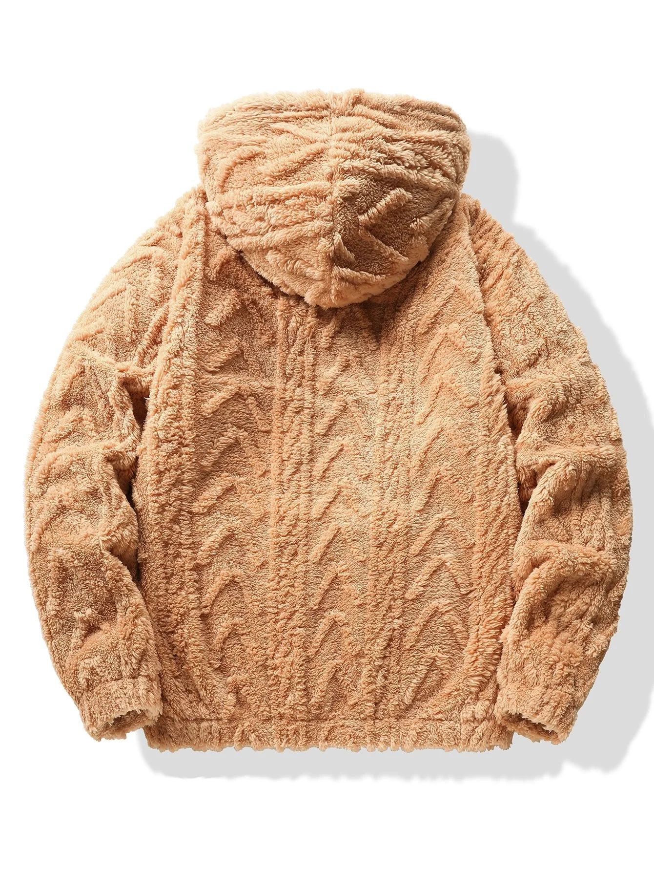 Easton | Geometric Jacquard Teddy Hoodie - Image 6