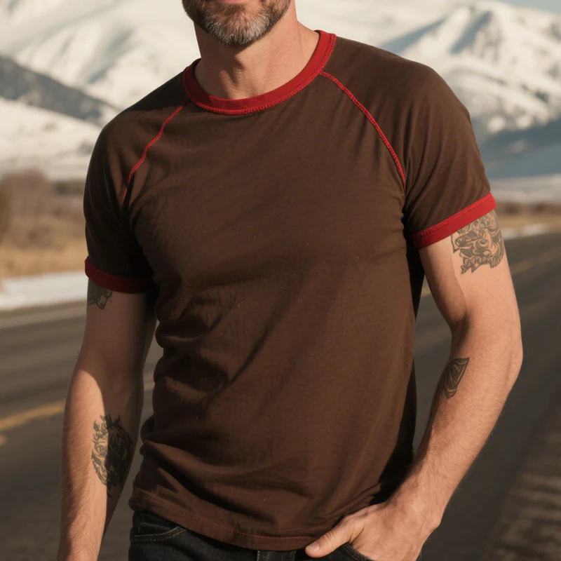 Eddie | Men'S Retro Casual Cotton Round Neck Short Sleeve T-Shirt - Image 2