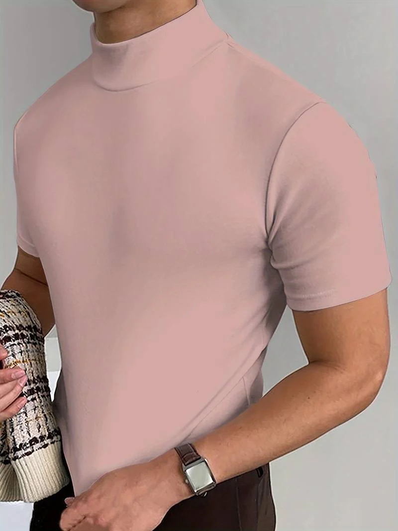 Eddy® | Elegant T-Shirt With A High Collar - Image 10