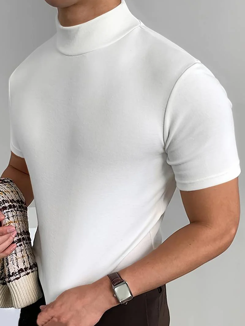 Eddy® | Elegant T-Shirt With A High Collar - Image 2