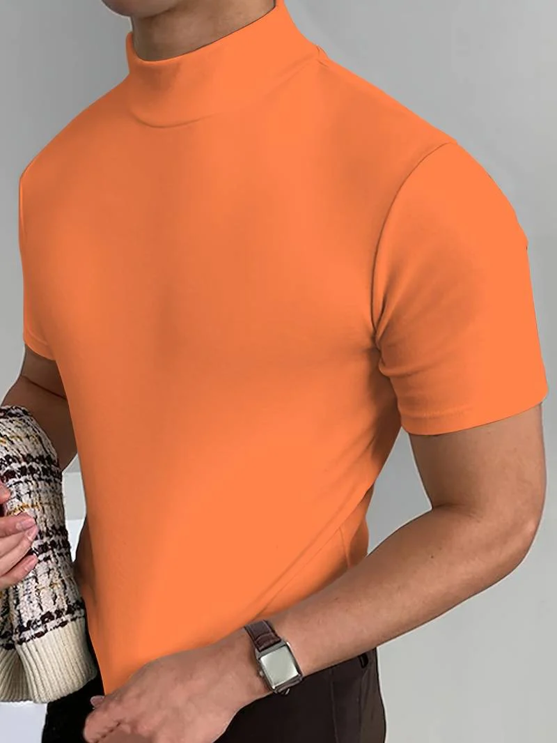 Eddy® | Elegant T-Shirt With A High Collar - Image 4
